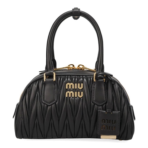 ミュウミュウ バッグ レディース MIUMIU マテラッセレザーバッグ 5BB191 AN88 F0002 NERO ブラック