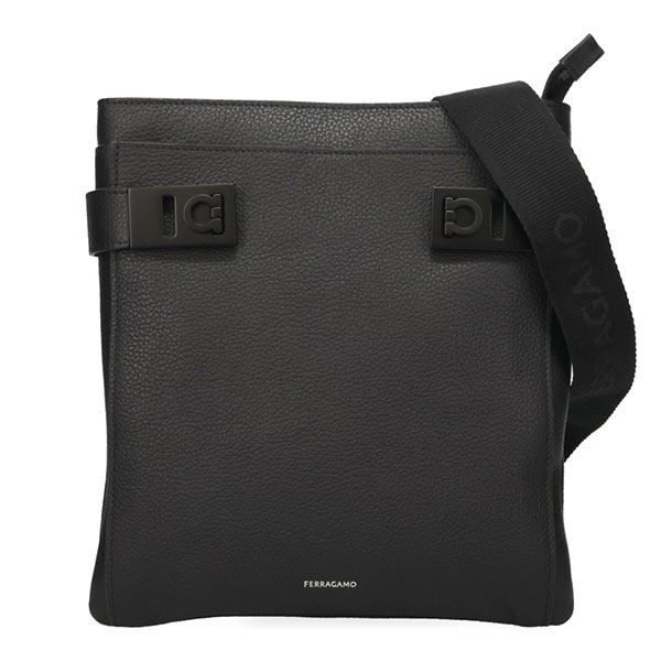 フェラガモ バッグ メンズ FERRAGAMO ガンチーニ ショルダーバッグ 241624 775173 NERO ブラック