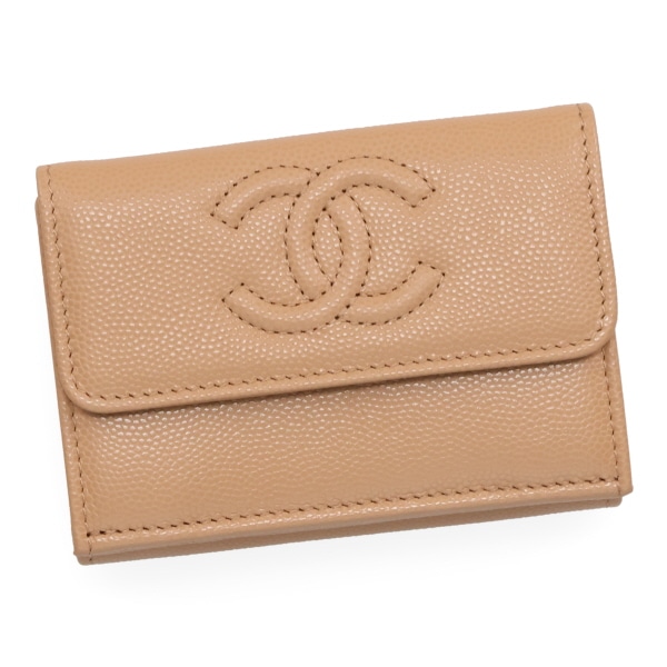 【プレミアム価格】 シャネル 財布 レディース CHANEL スモールフラップウォレット AP4655 B20633 N4710 ベージュ