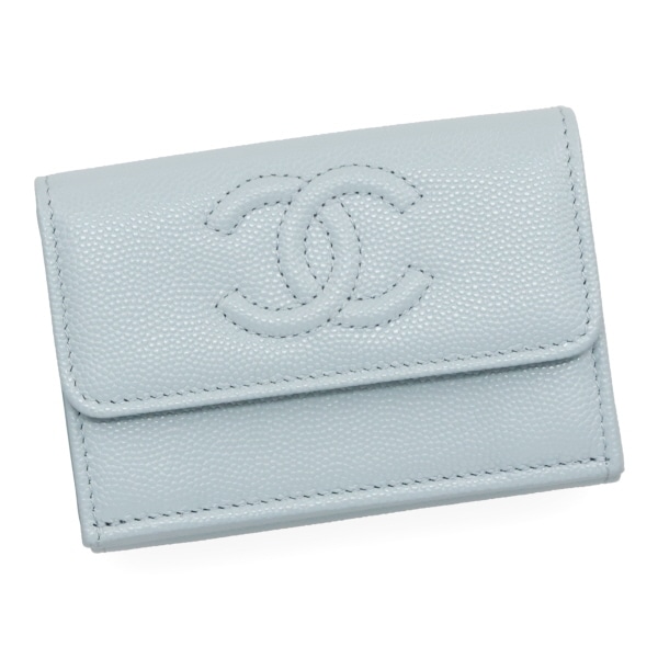 【プレミアム価格】 シャネル 財布 レディース CHANEL スモールフラップウォレット AP4655 B20633 U4542 ライトブルー