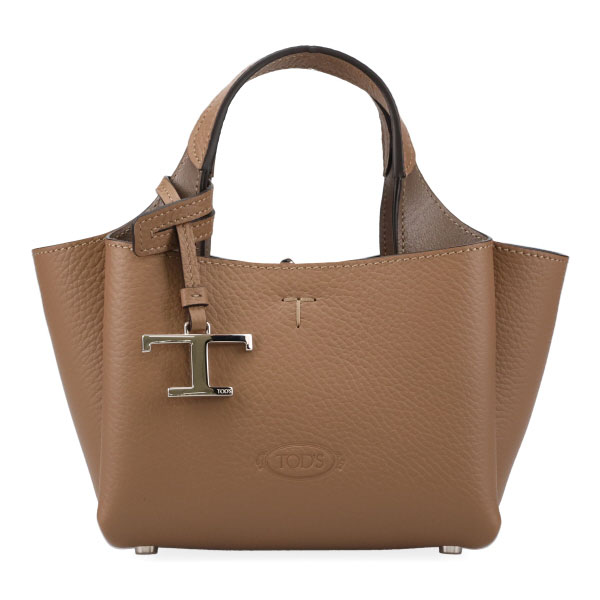 トッズ バッグ レディース TOD'S レザーバッグ マイクロ XBWAPAFL000 QRI 6L31 ブラウン+グレー