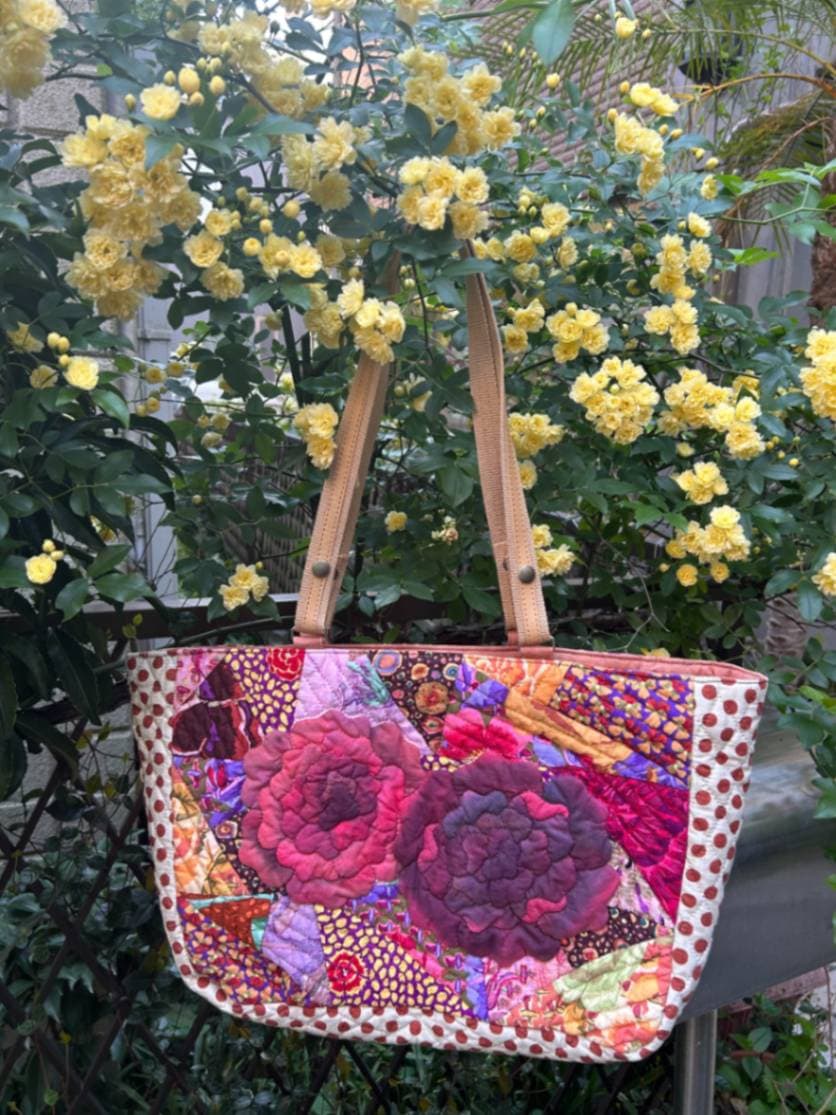 ☆クレイジーキルトとローズのバッグ(パープルブルー) | キルトキット  