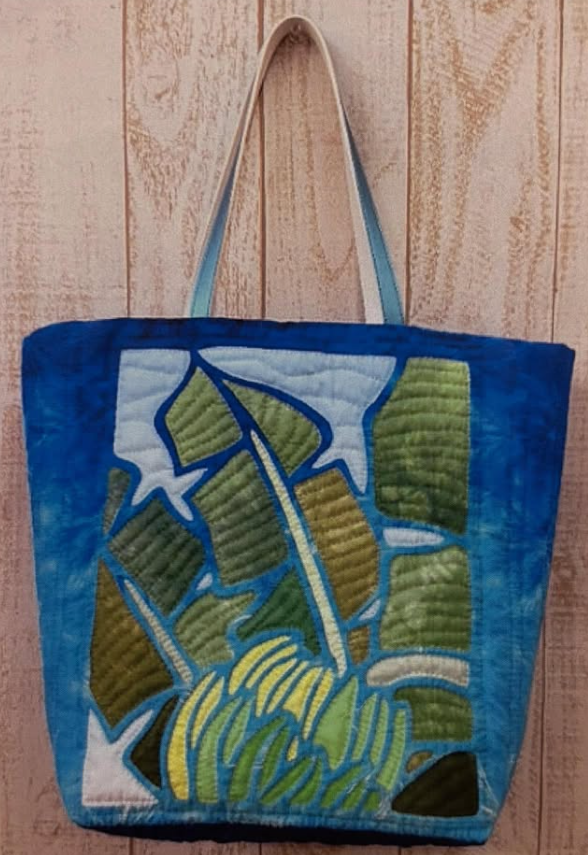 バナナのトートバッグ | キルトキット・バッグ,ステンドグラスキルト