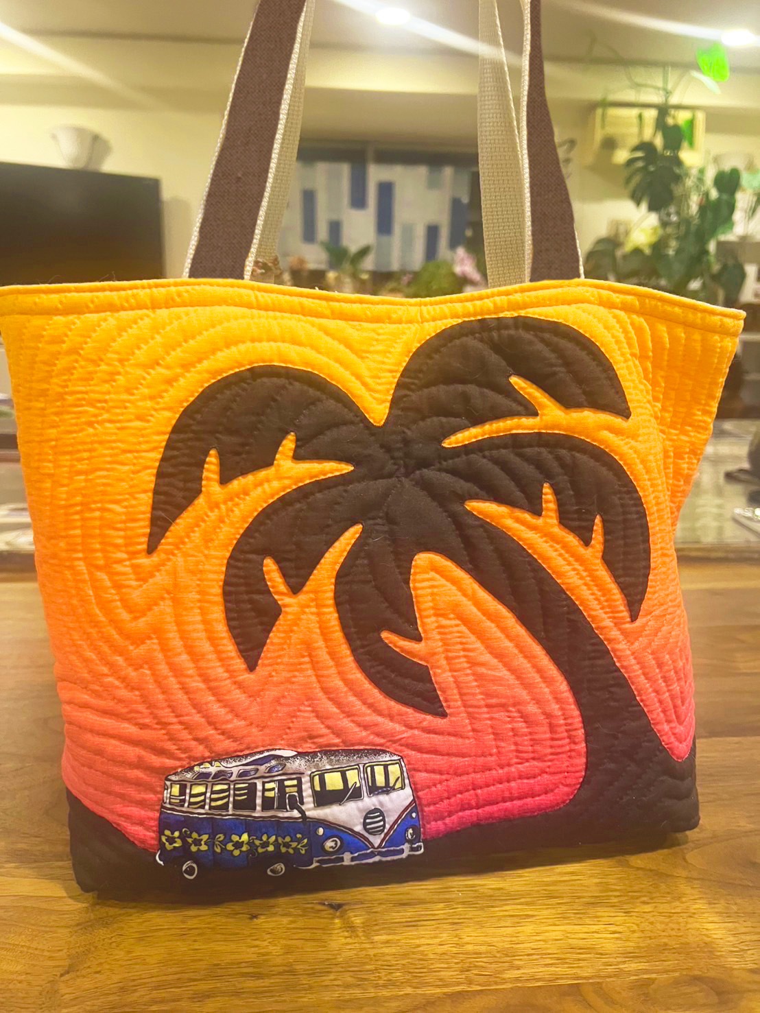 ハワイアンバス　ハワイアンキルトトートバッグ