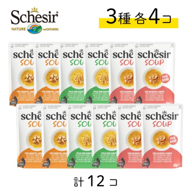 シシア スープ 12個セット 3種各4点 パウチ 40g×12
