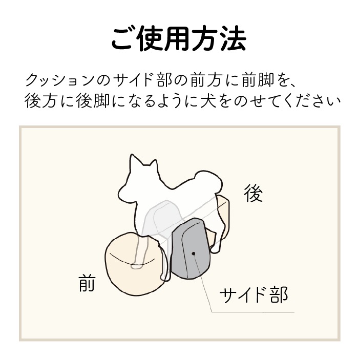 リラクッション S | シニア犬のための姿勢ケア 床ずれ・誤嚥防止に