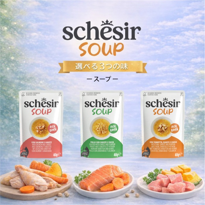 シシア　新商品　20個セット シシア スープ 食べ比べ3種セット パウチ 40g×3 | Schesir(シシア