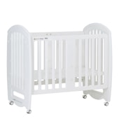 ベビーベッドsakutto【専用マット付】組立かんたんでお手入れも楽々なプラスチック製ベビーベッド［レンタル］