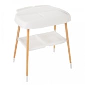 おむつ替え台（ホワイト＆ナチュラル）［レンタル］