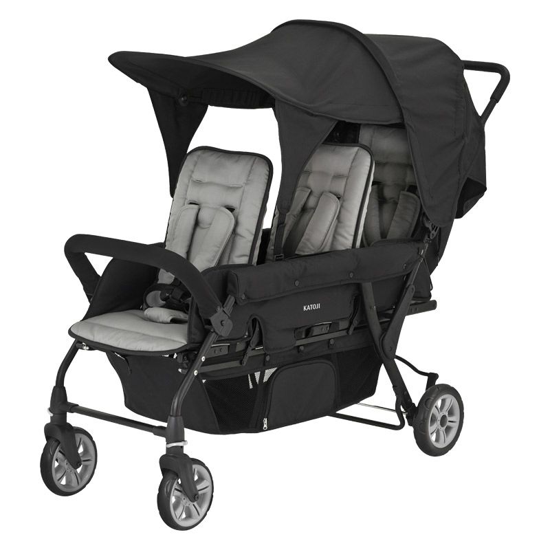 KATOJI 3人乗りベビーカー 専用レインカバー付き【6ヶ月～生後36ヶ月頃(体重約15kg)|、身長114cmまで】［レンタル］