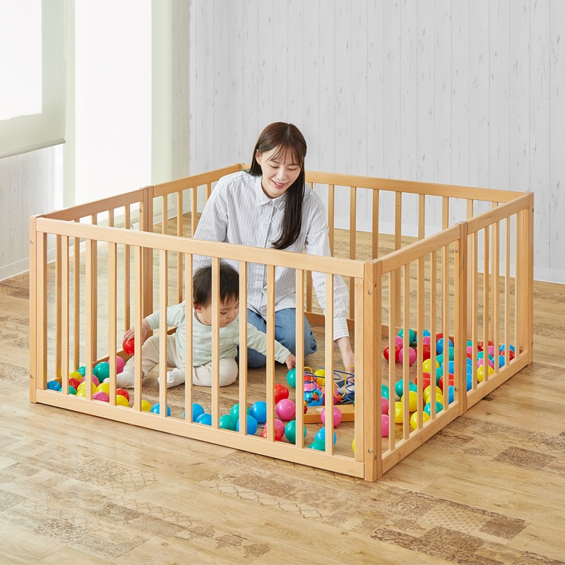 木製 折りたたみベビーサークル［レンタル］