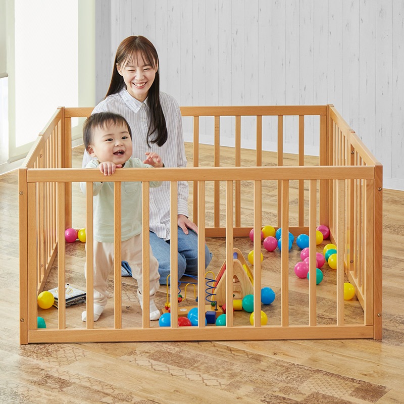 木製 折りたたみベビーサークル［レンタル］