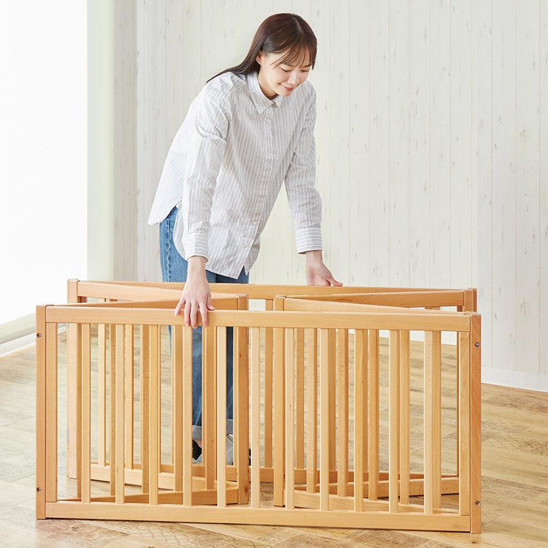 木製 折りたたみベビーサークル［レンタル］