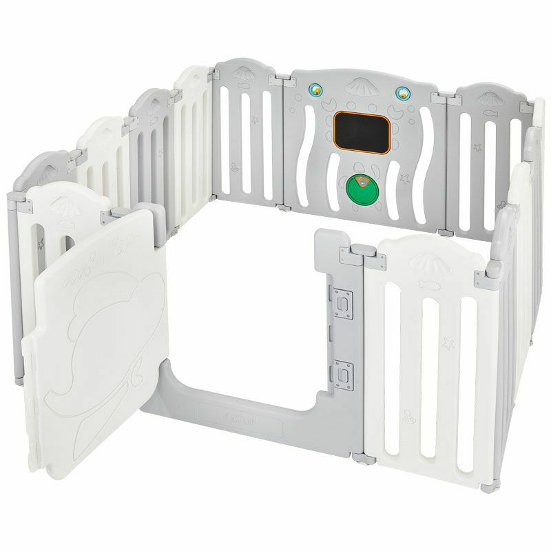 ベビーサークル コロコロランド(キャプテンゾウさん) [扉付き] 折りたたみできるベビーサークル 組み立て方で四角形・L字型・丸型 色々な形で使える［レンタル］