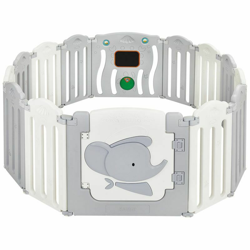 ベビーサークル コロコロランド(キャプテンゾウさん) [扉付き] 折りたたみできるベビーサークル 組み立て方で四角形・L字型・丸型 色々な形で使える［レンタル］