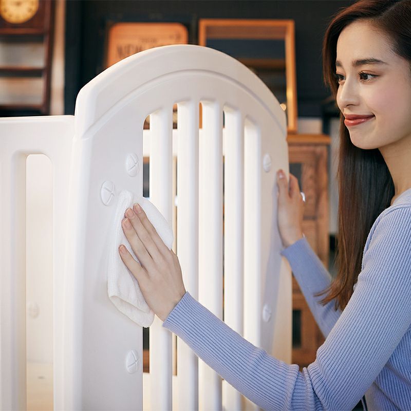 ベビーベッドsakutto【専用マット付】組立かんたんでお手入れも楽々なプラスチック製ベビーベッド［レンタル］