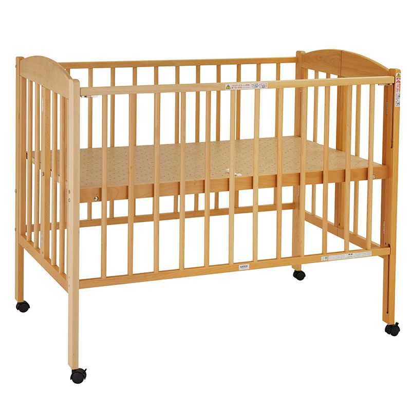 折りたたみ ハイポジション ベビーベッド【国産】床板の高さが66cmでかがまずにお世話ができるハイポジション［レンタル］