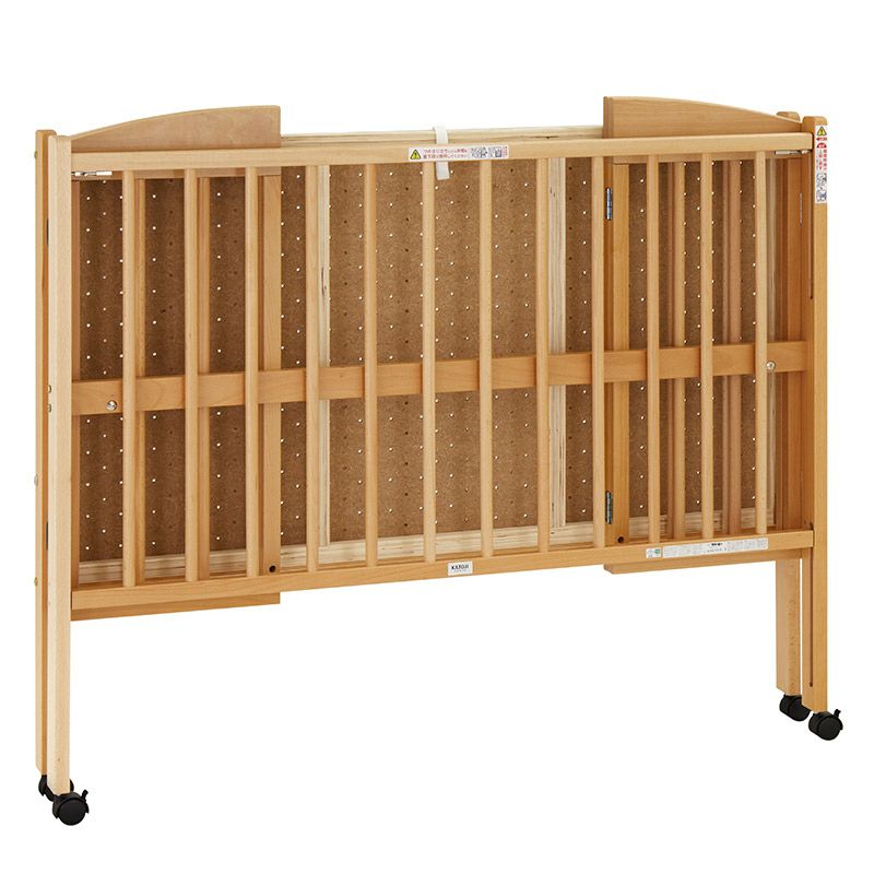 折りたたみ ハイポジション ベビーベッド【国産】床板の高さが66cmでかがまずにお世話ができるハイポジション［レンタル］