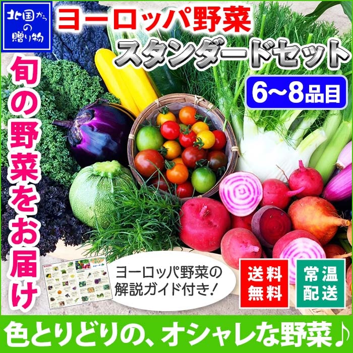 ヨーロッパ野菜 詰め合わせ スタンダードセット（6-8品目） 新鮮 野菜 詰め合わせ セット 産地直送 ヨーロッパ サラダ ヨーロピアン ビーツ ルッコラ ロマネスコ バターナッツ お取り寄せ 野菜セット 送料無料