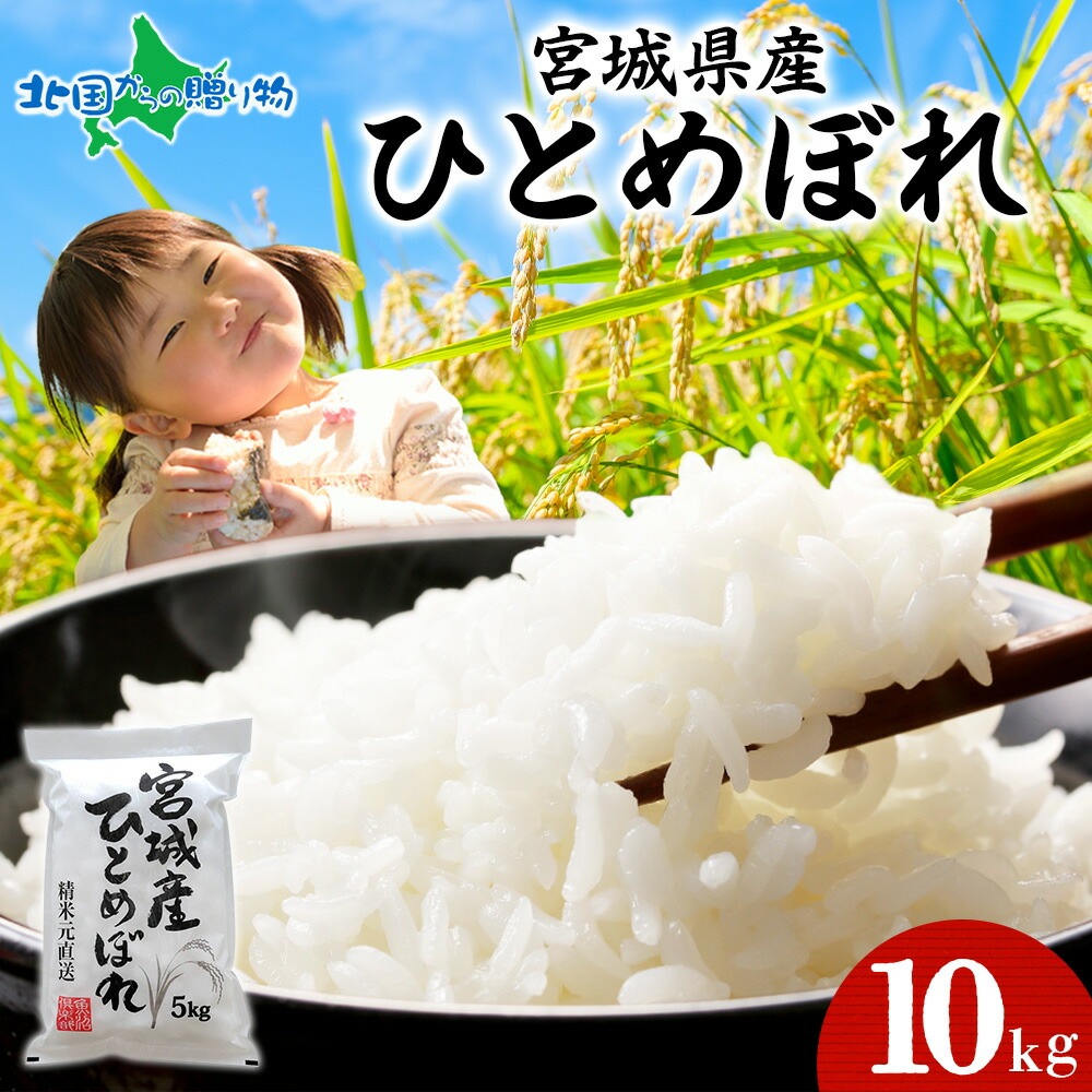 宮城県産 ひとめぼれ 計10kg 宮城県 備蓄 米 コメ 白米 精米 お