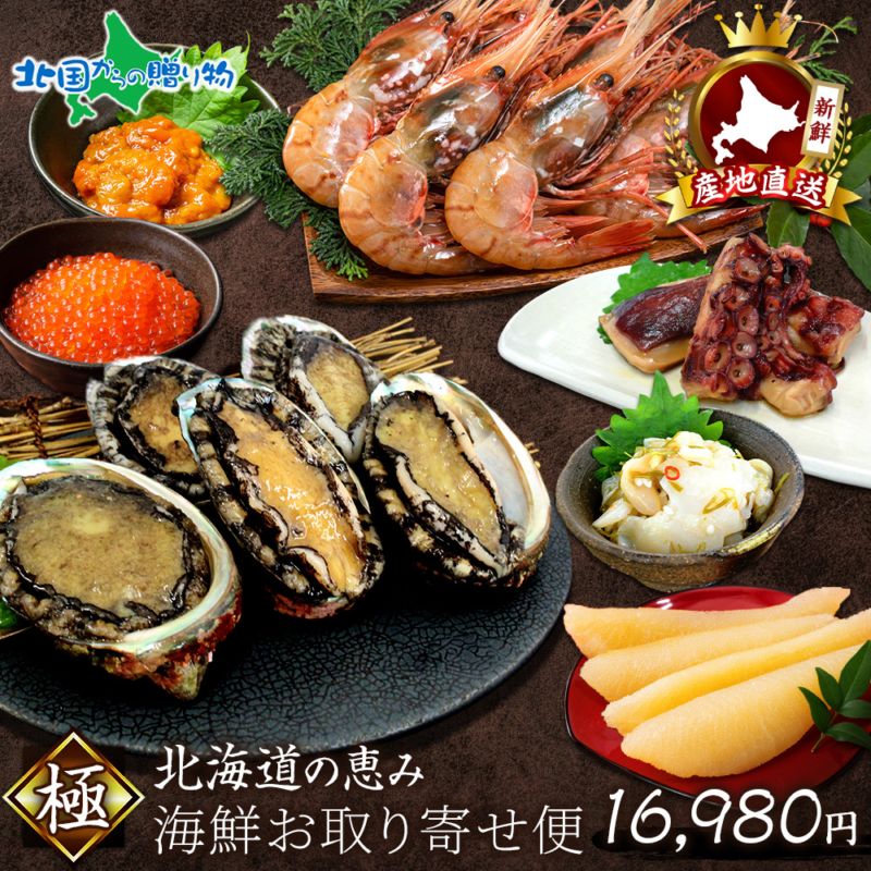 年末指定可 お歳暮 ギフト 豪華 北海道産 海鮮お取り寄せ便 極 送料無料 うに アワビ 数の子 いくら たこ煮 干物 あわび 積丹半島 年末 福袋 宝箱 ギフト 雲丹 ウニ 魚介 海鮮 蝦夷あわび 刺身 ボタンエビ 味付け数の子 粒うに お正月 グルメ おせち 年越し お取り寄せ