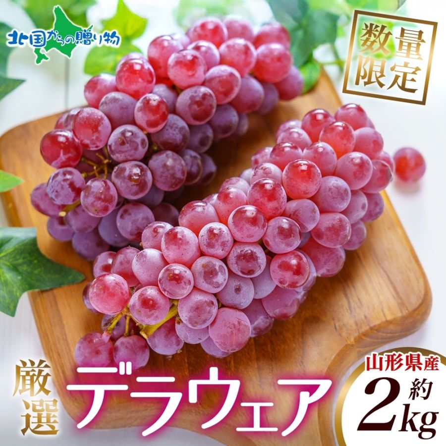 山形県産 デラウェア 約2kg ぶどう ブドウ 葡萄 旬 産地直送 果物 山形フルーツ デラウェア ぶどう 山形 ブドウ 新鮮 人気 美味しい 贈答 ギフト お土産 暑中見舞い 御中元 お中元 夏ギフト フルーツ ギフト 果物 送料無料◆出荷予定：7月中旬-8月下旬