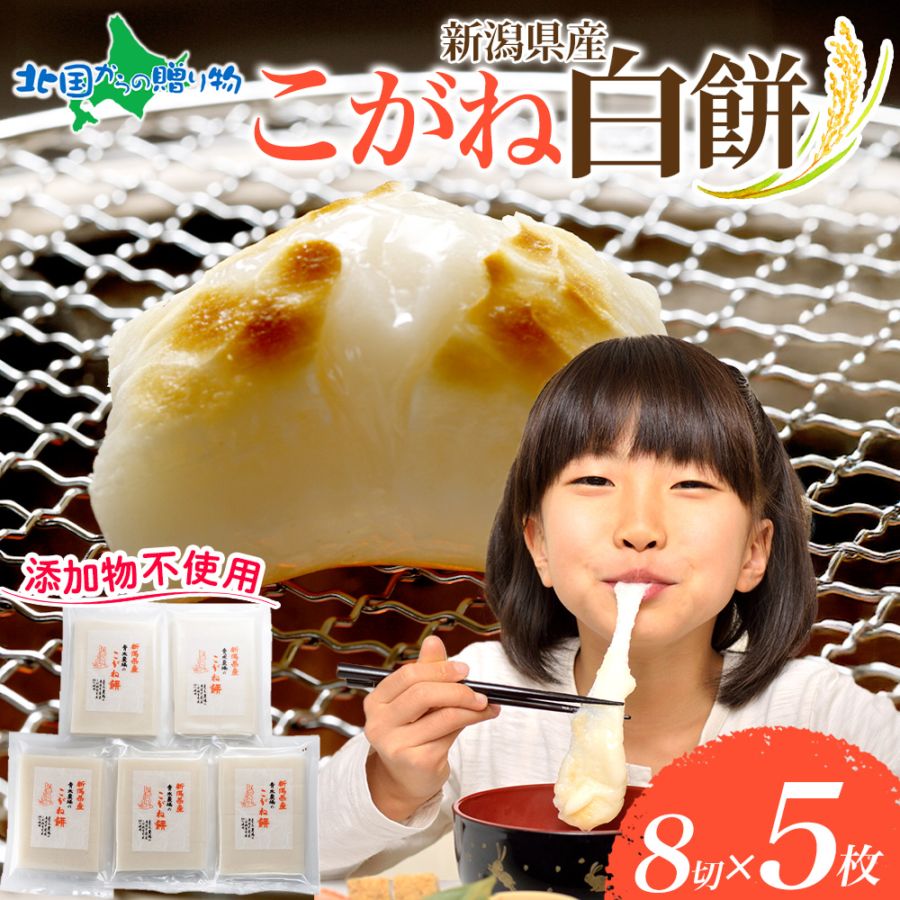 白餅 8切れ 5枚 カット済み 餅 モチ もち ギフト のし のし餅 こがねもちち 杵つき餅 こがね餅 おもち お餅 取り寄せ グルメ お菓子 年末 年始 冬ギフト 寒中見舞い お年始 御年賀 お年賀 お歳暮 新潟市 スイーツ 物産展 お土産 青木農場 gift set sweets 送料無料