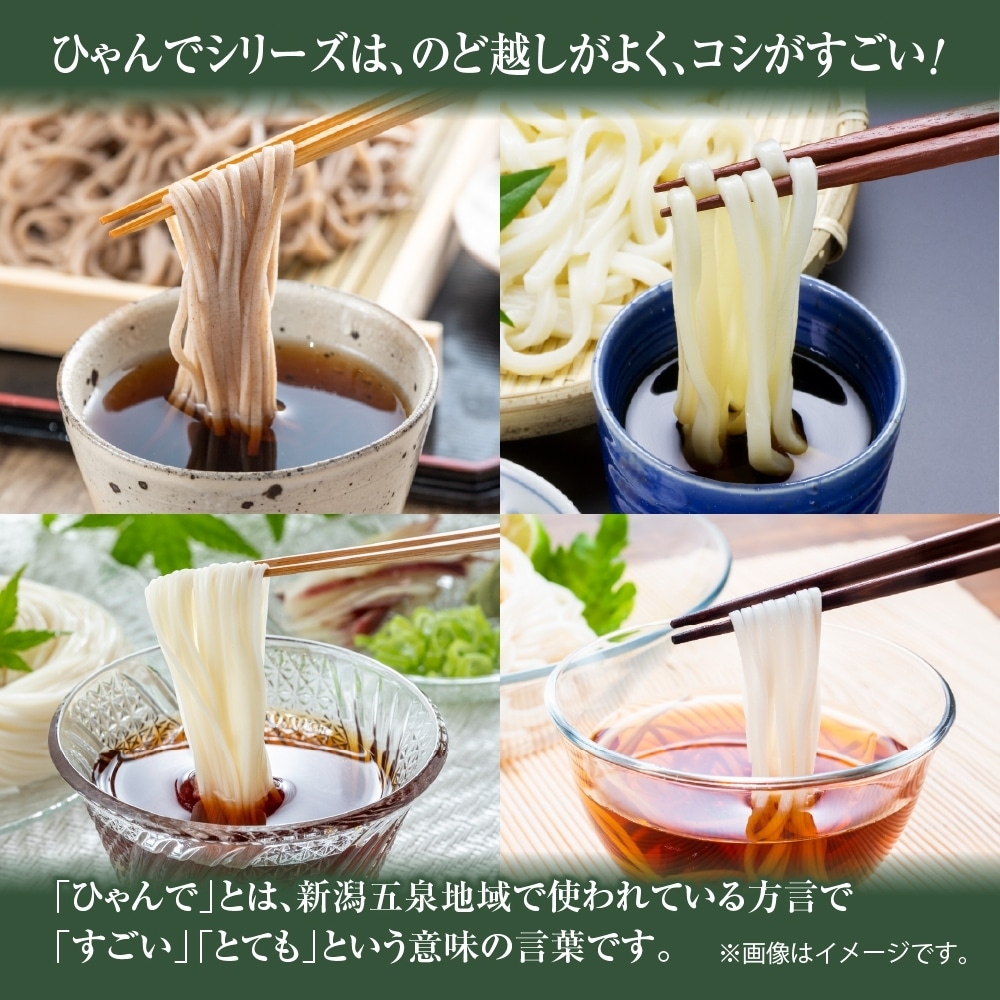 ひゃんで 乾麺4種セット 600g 8袋 そば うどん そうめん ひやむぎ お