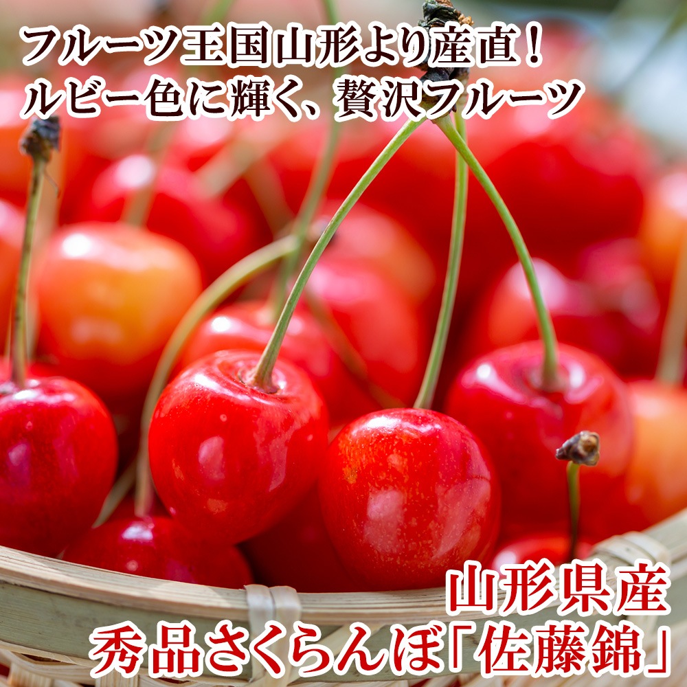 山形のさくらんぼ通販｜佐藤錦（秀品）300g ギフト対応OK