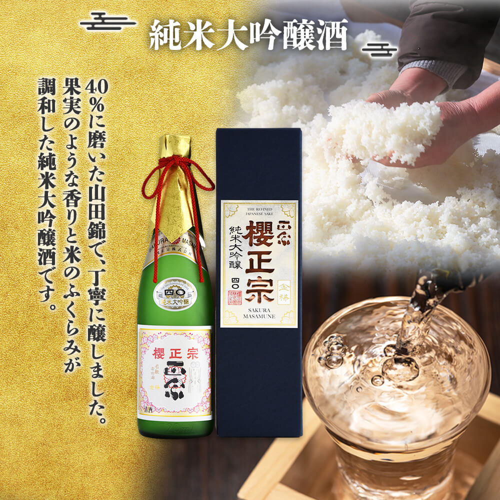 櫻正宗 金稀 無濾過純米大吟醸三五 純米大吟醸四〇 各720ml 2本 お酒