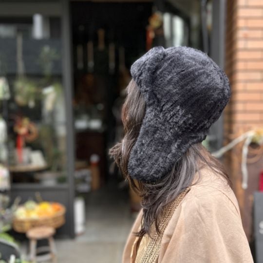 シャギーフライトキャップ ブラック｜ロイヤルガーデナーズクラブ公式通販