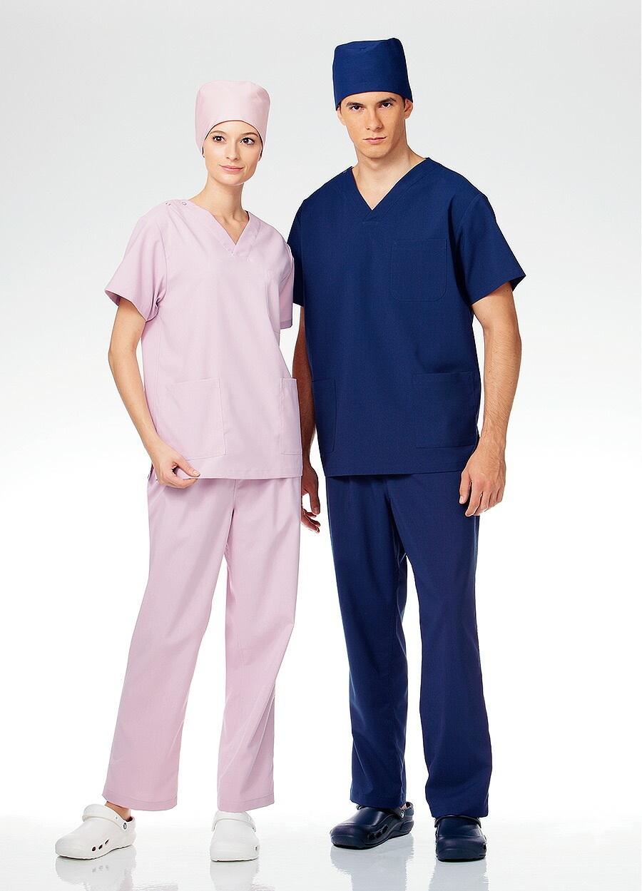 上下セット スクラブ+パンツ 手術スラックス カゼン 133 155 男女兼用