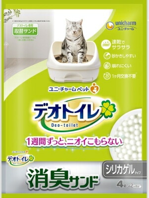 1週間消臭抗菌デオトイレ取替え専用さらさら消臭サンド 4Ｌ ペット トイレ用品 猫 ねこ ユニチャーム