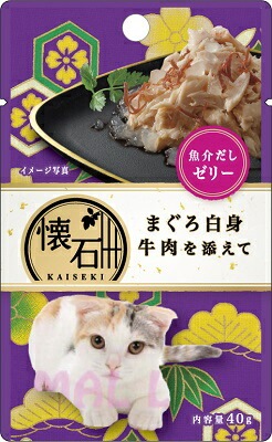 懐石レトルトまぐろ白身牛肉魚介ゼリー（ＫＰ4） 40ｇ ペットライン キャットフード