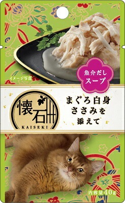 懐石レトルトまぐろ白身ささみ魚介スープ（ＫＰ7） 40ｇ ペットライン キャットフード