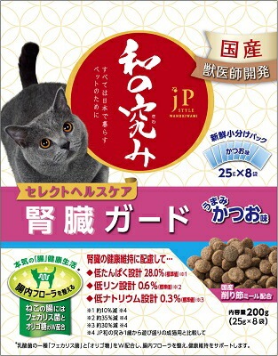ＪＰスタイル和の究み猫用セレクトＨＣ腎臓かつお 200ｇ ペットライン キャットフード