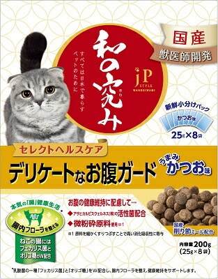 ＪＰスタイル和の究み猫用セレクトＨＣお腹ガード 200ｇ ペットライン キャットフード