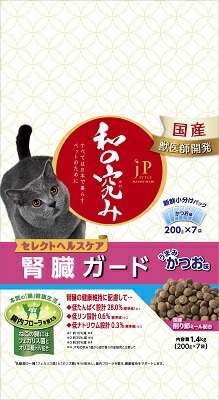 ＪＰスタイル和の究み猫用セレクトＨＣ腎臓かつお 1．4ｋｇ ペットライン キャットフード