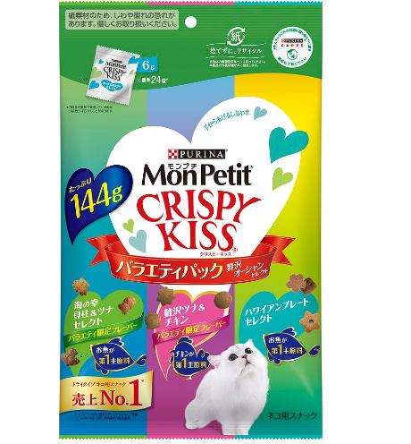 モンプチ　クリスピーキッス　バラエティパック　贅沢オーシャンセレクト 144ｇ ネスレ キャットフード ペット