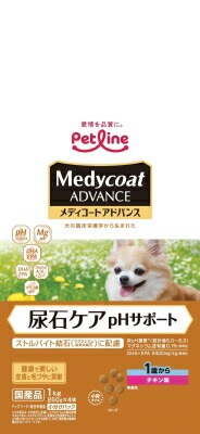 メディコートアドバンス尿石ケアｐＨサポート1歳 1ｋｇ ペットライン ドッグフード