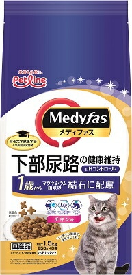 新メディファス1歳からチキン味 1．5ｋｇ ペットライン キャットフード