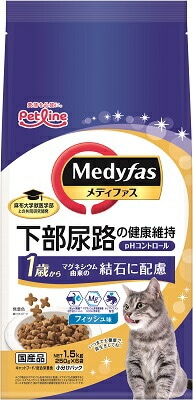 新メディファス1歳からフィッシュ味 1．5ｋｇ ペットライン キャットフード