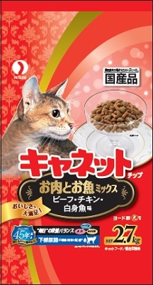 Ｎキャネットチップお肉とお魚ミックス 2．7ｋｇ ペットライン キャットフード