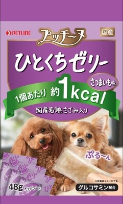 プッチーヌひとくちゼリー若鶏ささみ入さつまいも味 48ｇ ペットライン ドッグフード