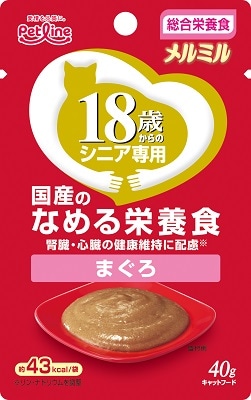メルミル18歳からまぐろ 40ｇ ペットライン キャットフード