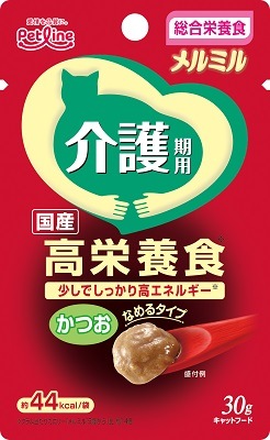 メルミル介護期用かつお 30ｇ ペットライン キャットフード