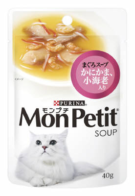 モンプチパウチ　スープメニュー　小海老入り キャットフード ネスレ日本 ペット フード 40ｇ