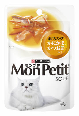 モンプチパウチ　スープメニュー　かつお節入り キャットフード ネスレ日本 ペット フード 40ｇ