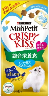 モンプチクリスピーキッス　総合栄養食　とびきり　贅沢おさかな味 キャットフード ネスレ日本 ペット フード 24ｇ