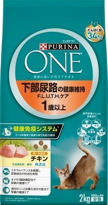 ピュリナワンキャット下部尿路の健康維持Ｆ．Ｌ．Ｕ．Ｔ．Ｈ．ケア1歳以上チキン キャットフード ネスレ日本 ペット フード 2ｋｇ